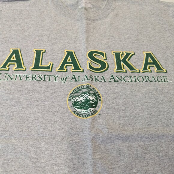 University of Alaska Anchorage Grey Tee Size Large by Jansport - Picture 4 of 7